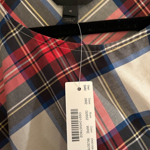 J Crew Tartan holiday bow blouse - Picture 4 of 4